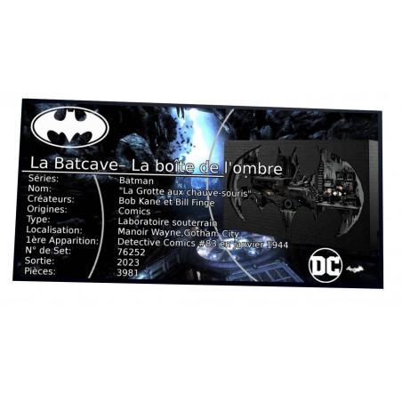 Plaque Type UCS -Batcave – La boîte de l'ombre - réf 76252