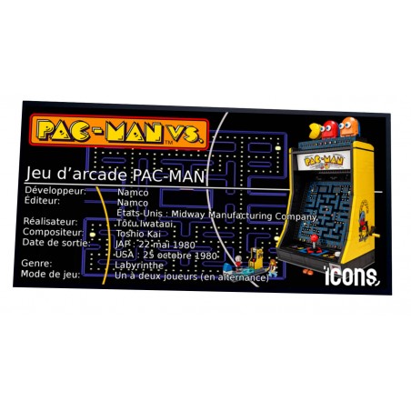 Plaque Type UCS LEGO Icons Jeu d’arcade PAC-MAN -réf 10323
