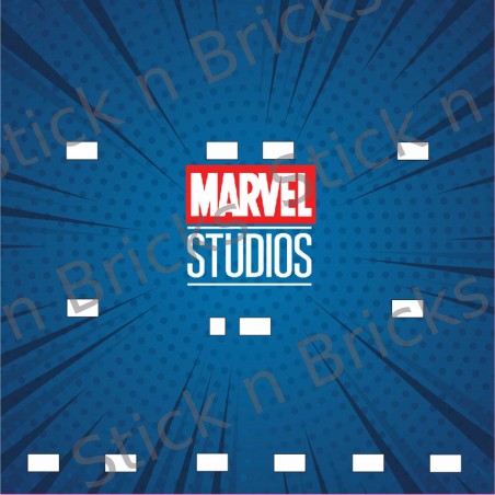 Fond de cadre Série Marvel (série 2) V1 25x25 cm 12 + 2 emplacements