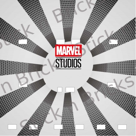 Fond de cadre Série Marvel (série 2) V2 25x25 cm 12 + 2 emplacements