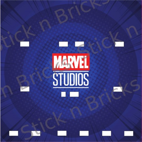 Fond de cadre Série Marvel (série 2) V3 25x25 cm 12 + 2 emplacements