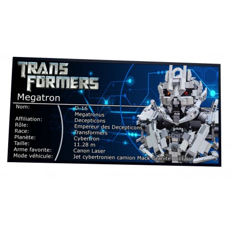 Plaque type UCS Transformers Megatron réf MOC-155856