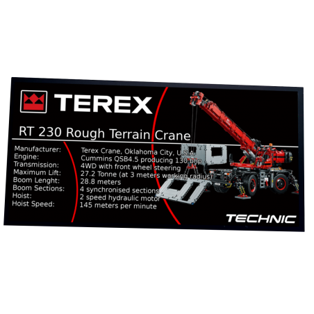 Plaque type UCS Rough Terrain Crane réf 42082