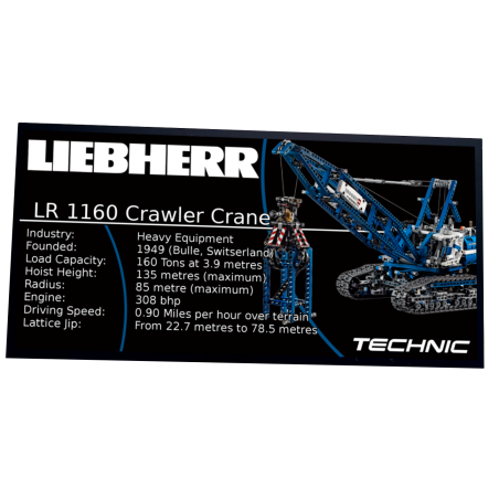 Plaque type UCS Crawler Crane réf 42042