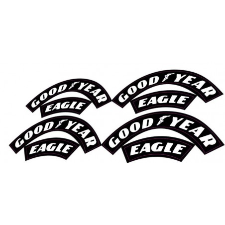 Planche Stickers Custom Pneus GoodYear-Eagle-pour F1 Mclaren MP4/4 & Ayrton Senna Set 10330