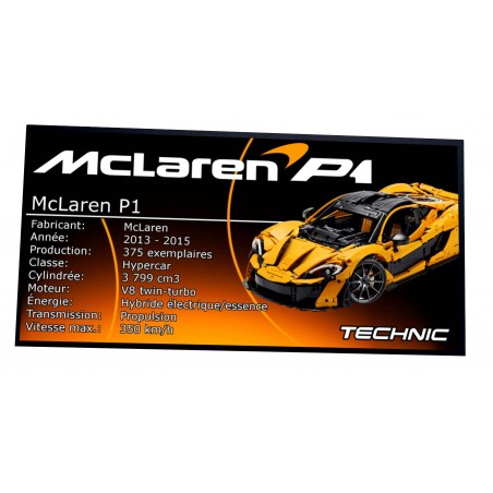 Plaque type UCS McLaren P1 réf 42172