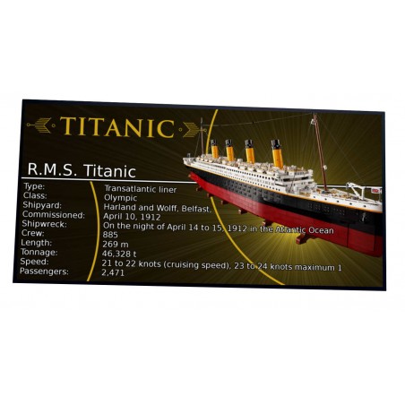 Plaque type UCS Le Titanic réf 10294