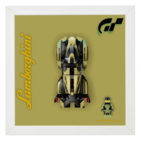 Cadre Exposition Speed Champion 25cmx25xm, pour  Lamborghini Lambo V12 Vision GT Super Car réf: 76923