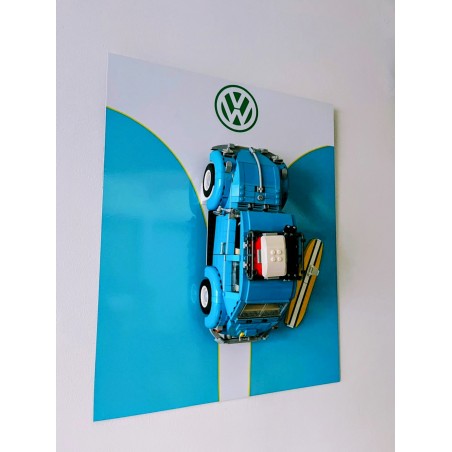 Tableau Design Aluminum Dibon 40cm x50cm pour Coccinelle Volkswagen réf 10252