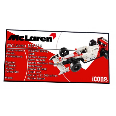 Plaque type UCS McLaren PM4/4 réf 10330