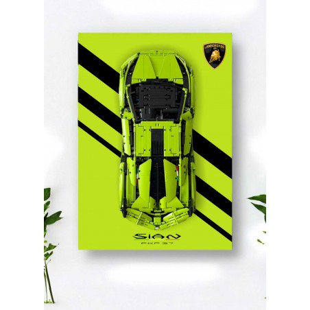 Tableau Design Aluminum Dibon 50cm x70cm Lamborghini Sián FKP 37 réf 42115