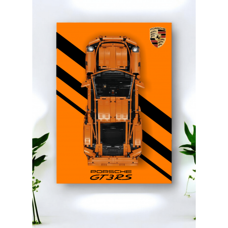 Tableau Design Aluminum Dibon 50cm x70cm Porsche 911 GT3 RS réf 42056