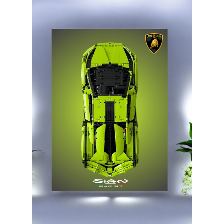 Tableau Design Aluminum Dibon 50cm x70cm Lamborghini Sián FKP 37 Modèle 2-réf 42115
