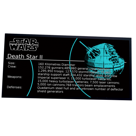 Plaque type UCS Death Star II réf 10143