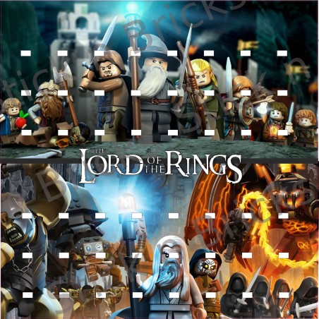 Fond de cadre Lord Of The Rings 50X50cm 48 emplacements