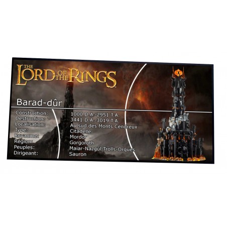 Plaque type UCS The Lord of the Rings: Barad-dûr-réf 10333