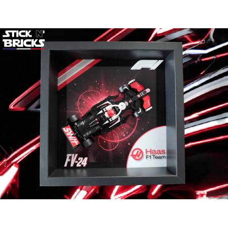 Cadre 25x25cm pour F1 MoneyGram Haas Team VF-24 réf 77250