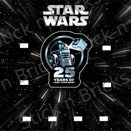Fond de cadre Star Wars 25 ans 25x25 cm