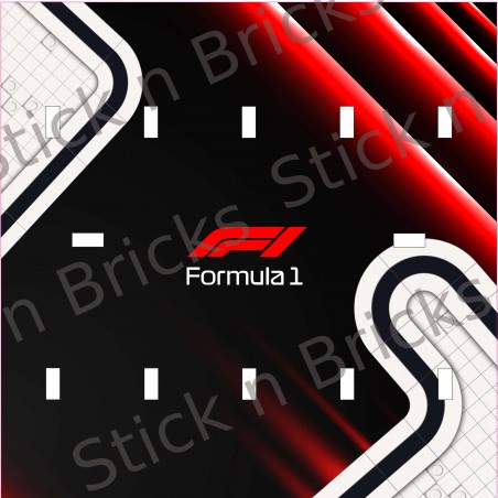 Fond de cadre Série Mini F1 Modèle 2 (rouge):  25x25 cm 12 emplacements réf: 71049