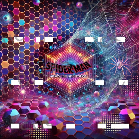 Fond de cadre Série Spider-Man : Across the Spider-Verse v2:  25x25 cm 12+4 emplacements