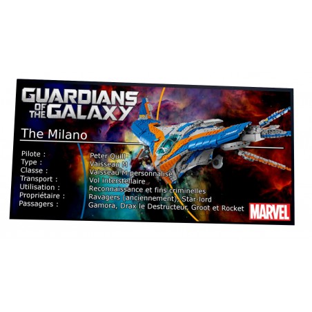 Plaque Type UCS Les Gardiens de la Galaxie : le vaisseau Milan -réf 76286