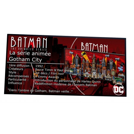 Plaque Type UCS Batman : La série animée Gotham City-réf 76271
