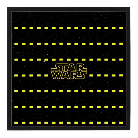 Cadre Thème Star Wars logo jaune-50x50 cm- 94 emplacements