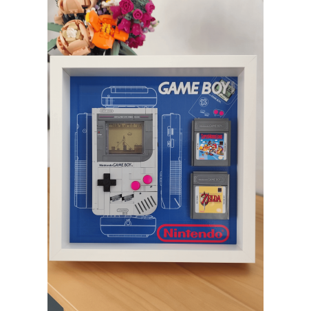 Cadre 25x25cm Game Boy V2 Blue Print- réf 72046