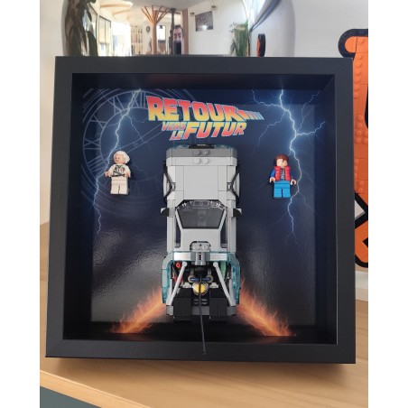Cadre 25x25cm Delorean Retour vers le Futur V1 - réf 77256