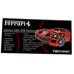 Plaque type UCS Ferrari 599...