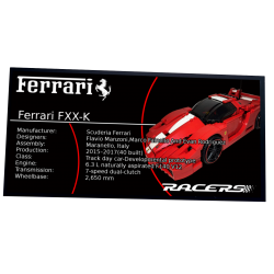 Plaque type UCS Ferrari FXX...