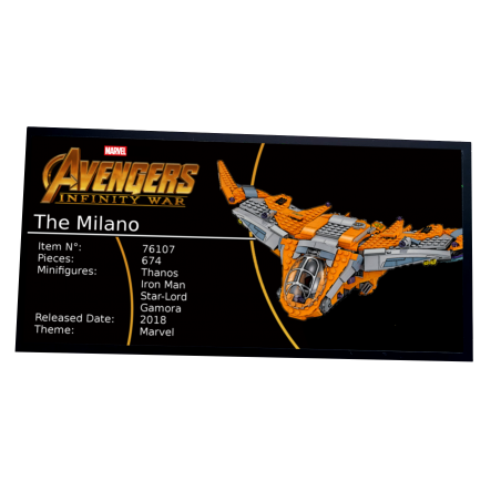 Plaque type UCS Le combat ultime de Thanos 76107
