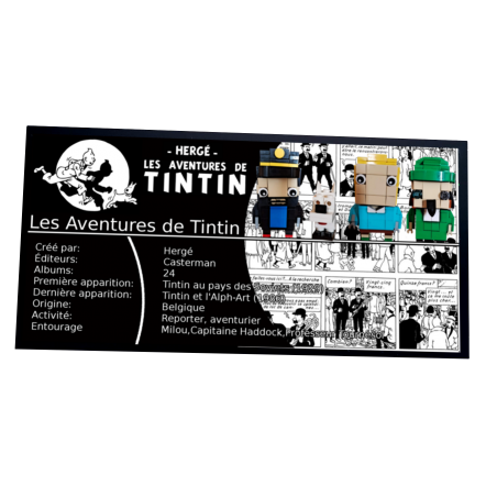 Plaque type UCS Tintin et ses compagnons MOC