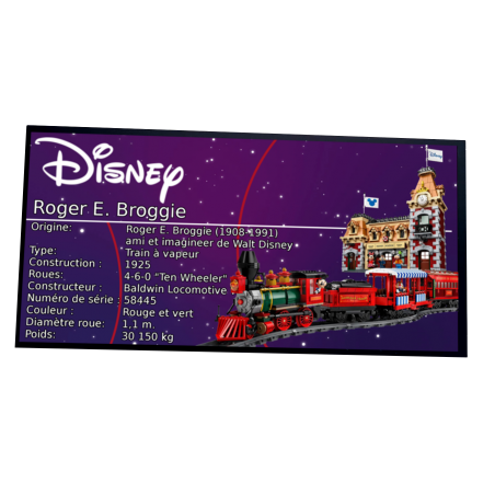 Plaque type UCS Disney Train and Station réf 71044