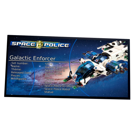 Plaque type UCS Space Police Galactic Enforcer réf 5974