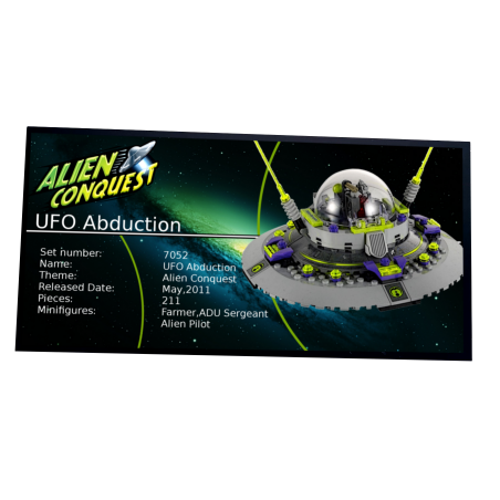 Plaque type UCS UFO Abduction réf 7052