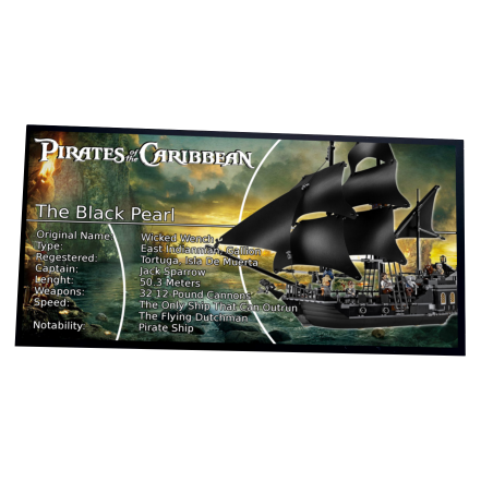 Plaque type UCS Le Black Pearl réf 4184