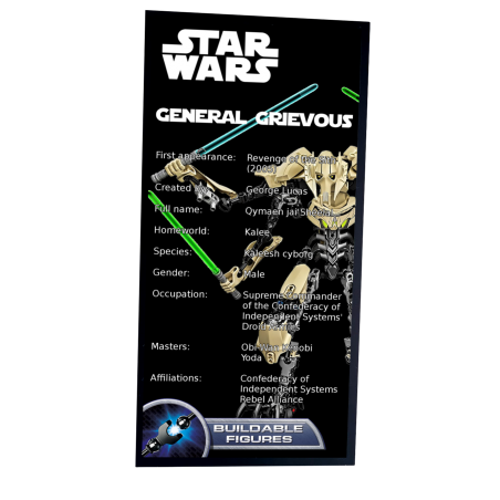 Plaque type UCS General Grievous réf 75112