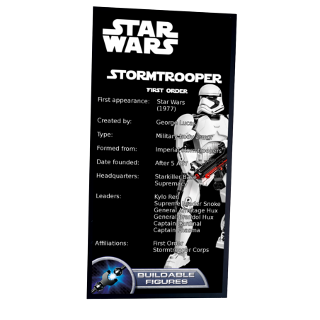Plaque type UCS  First Order Stormtrooper réf 75114
