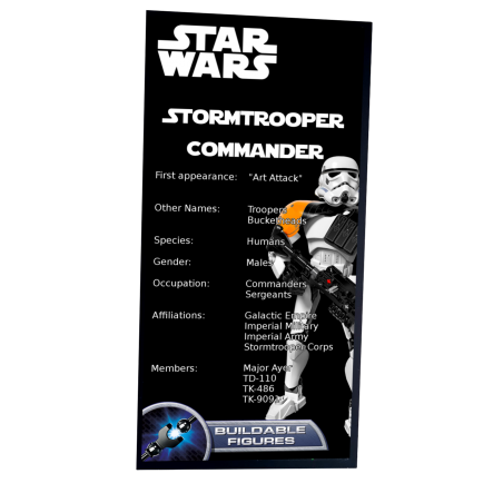 Plaque type UCS Commandant Stormtrooper réf 75531